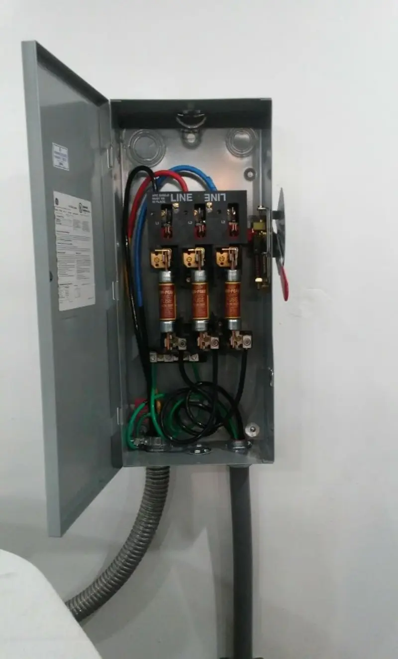 Three-phase disconnect switch installed for Electrical Wiring & Rewiring in Farley